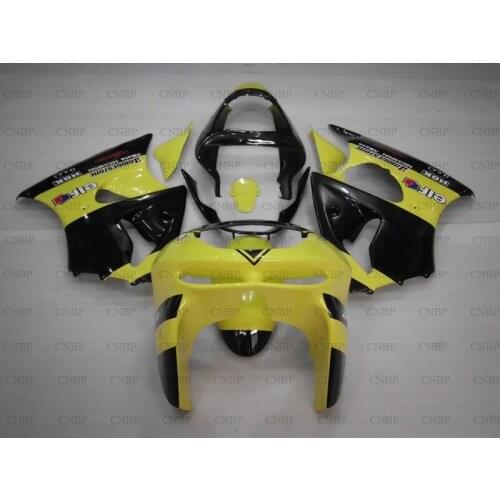 636 Zx-6r 1998 - 1999 Fairing Kits Ninja Zx-6r 1999 Body Kits Ninja Zx-6r 99 Yellow Black Plastic Fairings