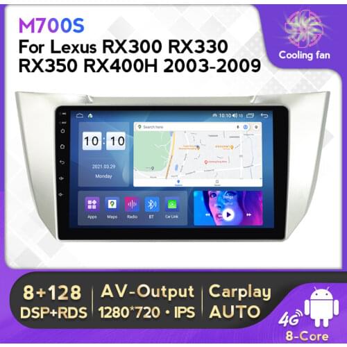 Carplay+Auto 6+128 For Lexus RX330 RX350 RX400H Toyota Harrier 2003 -2009 Car Radio Stereo GPS Navigation Player No 2 Din DVD