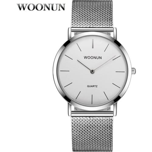 Fashion Simple Watches MenStainless Steel Mesh Band Qaurtz Wristwatches Ultra Thin Mens Watches Hodinky relogio masculino
