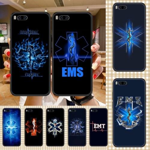 EMT EMS Medical Rescue Phone case For Xiaomi Mi Max Note 3 A2 A3 8 9 9T 10 Lite Pro Ultra black painting Etui art cell cover