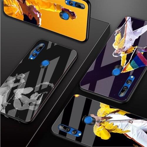 Queen Freddie Mercury Tempered Glass Phone Case For Huawei honor 8X 9 10i 20i 20Lite 20Pro 30 Pro Cover Shell