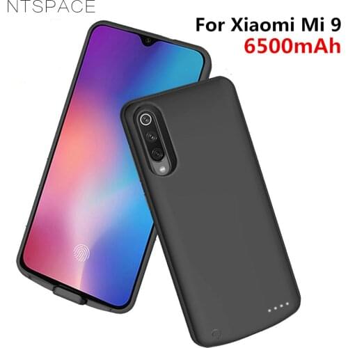 NTSPACE Backup Power Bank Case for Xiaomi Mi 9 Power Cases 6500mAh External Battery Charging Cover for Xiaomi mi 9 Charger Cases