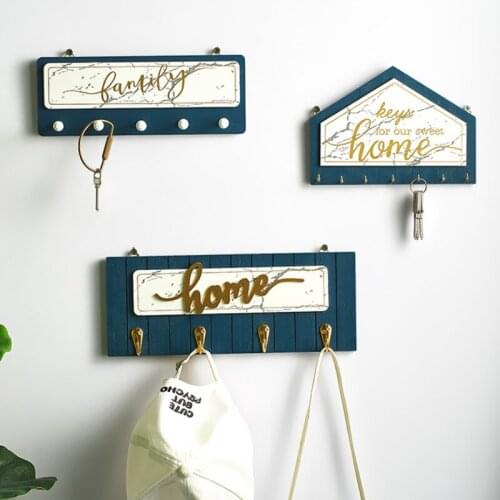 Wood Coat Hat Sundries Hook Holder Hallway Wall Decorations Bedroom Living Room Door Back Creative Space Saving Hooks Hanger