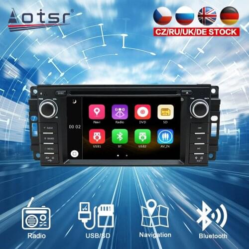For Doge Ram Jeep Wrangler JK Chrysler 300C WINCE 6.0 2007+ Head Unit Single DIN 6.2 Inch GPS Navigation Player in-Dash Radio