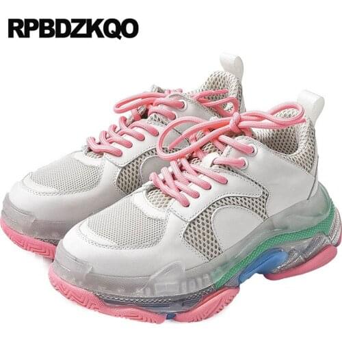 Breathable harajuku designer shoes women luxury 2019 elevator muffin wedge sneakers comfy platform latest creepers trainers mesh