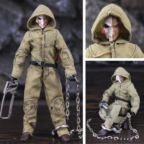 SAW Billy & John Krammer Two Face Machinist 6" Action Figure Classic Horror Movie Film Jigsaw one:12 1/12 Clothes Toys Doll COOL