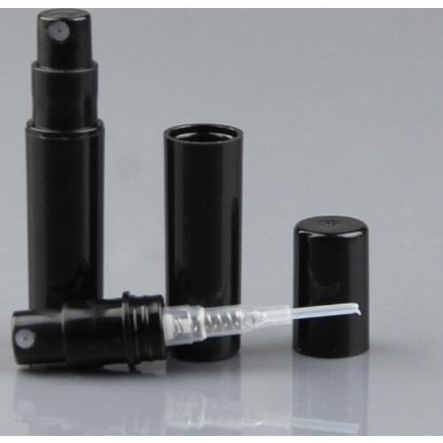 100pcs/lot 2ml 3ml 4ml 5ml Small Plastic Perfume Spray Bottle White/Black/Clear Sample Mist Sprayer Atomizer Pump Perfume Bottle