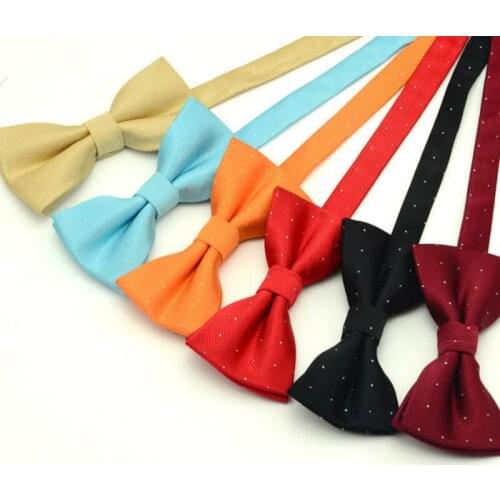 Polka Dot Bowties Mens Womens Tuxedo General Party Neckties Butterfly Jacquard Bowtie 19 Colors, 500pcs
