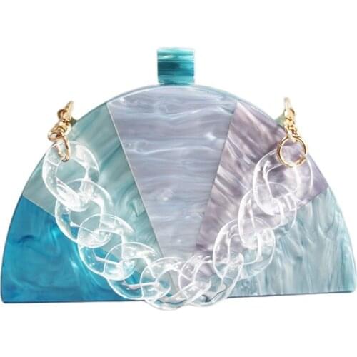 Fashion Women Purses Bags Small Flap Ladies Handbags Box Crossbody Bags For Women Sac A Main Oval Acrylic Box Clutches Purse