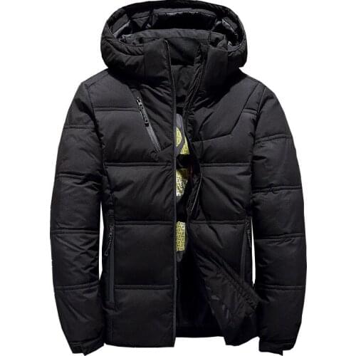 Fashion Brand Male Down Jacket Thick Hooded Windproof Winter Jacket Men Warm Snow Coat Casual Men Clothing Plus Size M-3XL