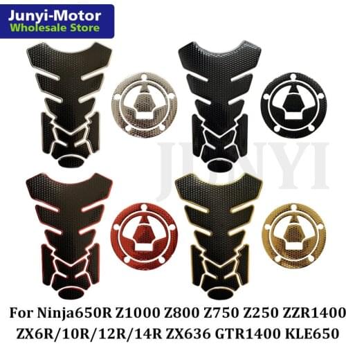 Motorcycle Fuel Tank Pad Gas Cap Cover Sticker Protector For Kawasaki Ninja 650/650R ZX6R ZX10R ZX14 Z1000 Z800 Z750 Z650 ER6N