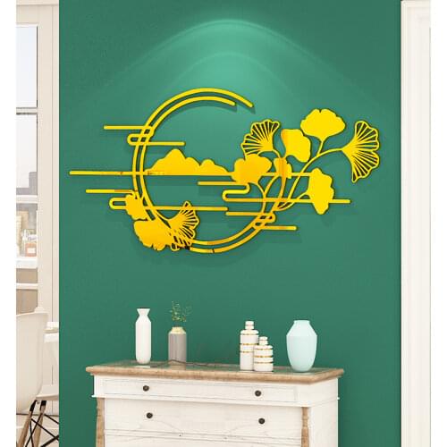 WS212 Dining room wall decoration acrylic wall paste 3D three-dimensional ins wind home paste mirror living room TV wall sticker