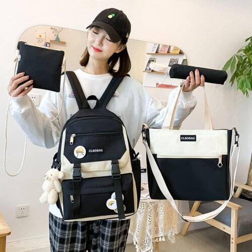 Nylon Women Backpack Harajuku Rucksack Waterproof Teenager Girl Schoolbag Fashion Lady Backpacks School Bags for College Student