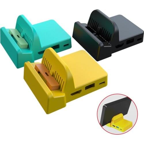 New AOLION Portable Replacement Base Case for Nintend Switch Dock Cooling Base DIY Modifie Base Portable Mini Video Game Consol