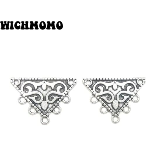 2019 New Fashion 23*33mm 6pieces/bag Zinc Alloy Porous Connector Charms Linker for DIY Necklace Earring Jewelry Accessories