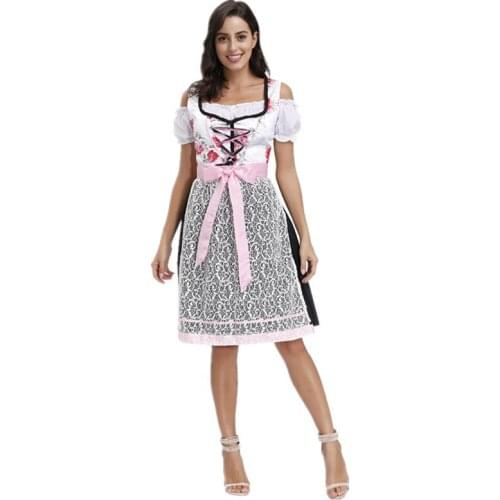 New Women Sexy German Oktoberfest Beer Girl Dress Bavarian Traditional Beer Maid Costume costume halloween
