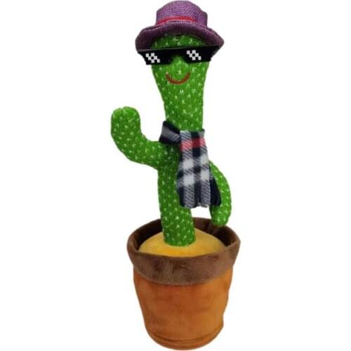 Singing Plush Kids Toys Creative Cultivate Interest Cactus Innovative Novel Singing Dancing Cactus Plush Toys for Kids