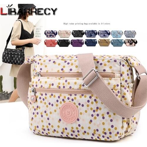 Multi-color Ladies Shoulder Bag Fashion Flower Pattern Design Women Messenger Bags High-quality Nylon Womens Wallet Bolso Mujer