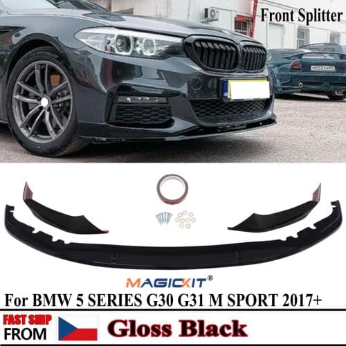 MagicKit M PERFORMANCE Front Spoiler Splitter Gloss Black Lip Fits for BMW G30 G31 M-Sport
