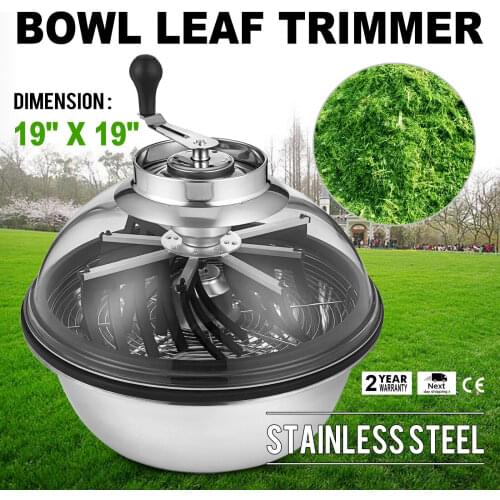 Manual Plant Bud Leaf Bowl Trimmer Visible Flowers 19" Stainless Steel