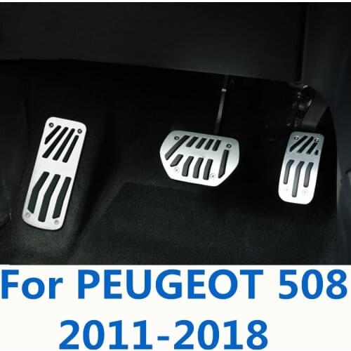 Car styling cover foot Gas/petrol/oil Brake Rest lamp trim Pedal Interior decoration car Accessories For PEUGEOT 508 2011-2018