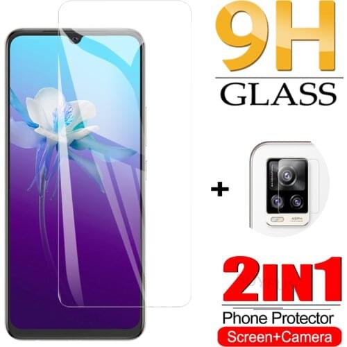 Screen Glass 2-IN-1 For Vivo V20 SE Screen Protector On For vivo y20 y20i v y 20 screen Lens Protective Tempered Glass 9H