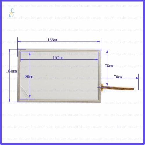 ZhiYuSun KDT-3776 7inch 4-wire resistive touch panel for Car DVD, 166*104 GPS Navigator screen glass this is compatible