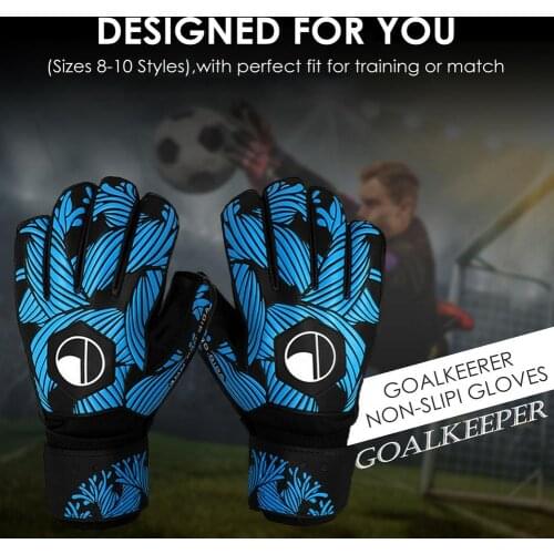 1 Pair Sports Gloves Anti-slip Wear-resistant Goalkeeper Latex Competition Gloves Full Finger Guard