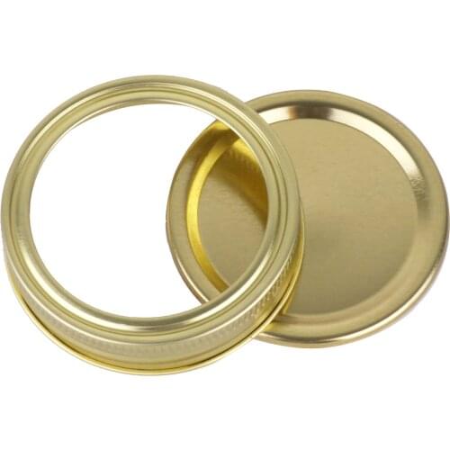 10Pcs Regular Mouth Mason Jar Split-Type Lids Sealing Leak Proof Secure Mason Storage Solid Caps Not Include Band