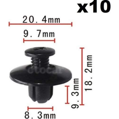 10pcs OEM Nylon Retainer Clip Rivet For Honda For Mazda For Nissan 90675-SB3-003 63876-95596 FB01-56-964