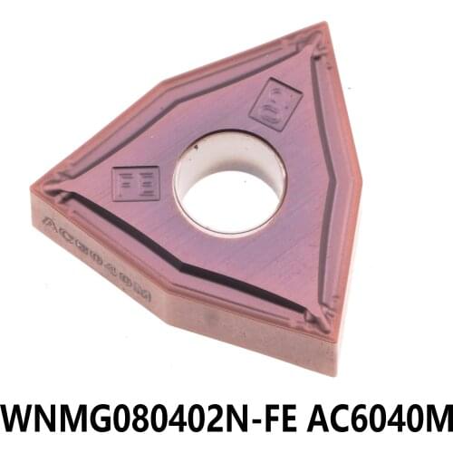100% Original WNMG080402N-FE AC6040M WNMG080402 N-FE Carbide Inserts Lathe Cutter Turning Tools WNMG0804 10pcs/box