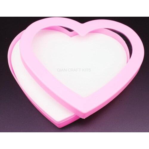 15pcs big each 36 holes plastic Hearts Trinket Box Ring Bearer case - Heart Shaped Jewelers Box