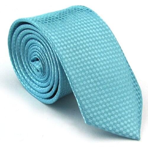 2019 Fashion Gravata Turquoise blue Slim Tie Cravat Mariage Ties for Men 19 colors