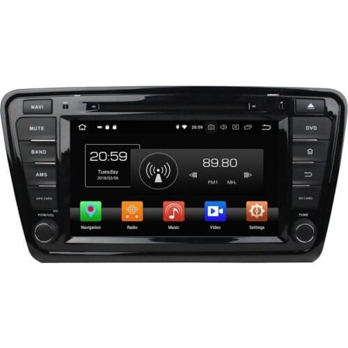 1 din 8" Octa Core Android 8.0 Car Radio DVD GPS for Skoda Octavia 2014 2015 2016 4GB RAM Bluetooth WIFI USB DVR 32GB ROM