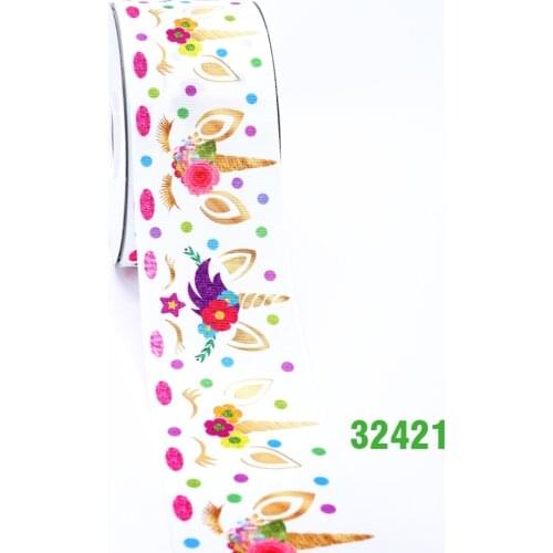 Free shipping 50 yard cartoon printed grosgrain ribbon 32653