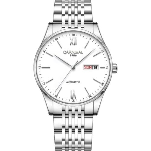 High end Mechanical Watch Men Automatic Luxury brand Switzerland CARNIVAL Watches Double Calendar Sapphire Waterproof Full Steel