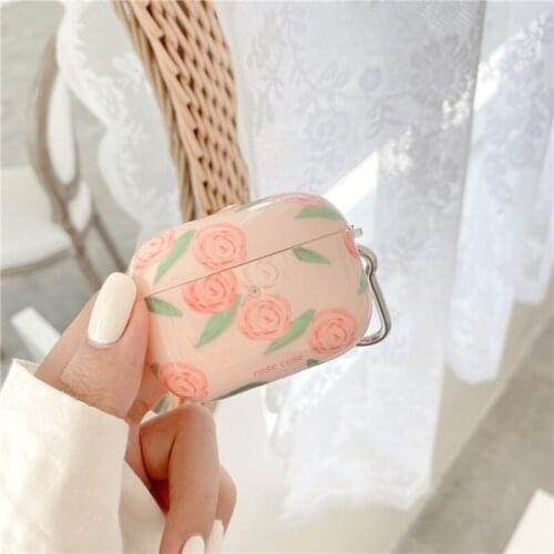 PINZHENG Earphone Case For Airpods Pro Flower Bluetooth Earphone Cover For Air Pods 1 2 3 Pro Silicone Case Protective Cover