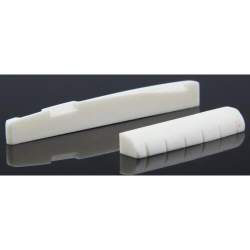 Guitar bridge 6 Bridge Pins saddle bridge saddle Bone / Bone Acoustic Guitar white