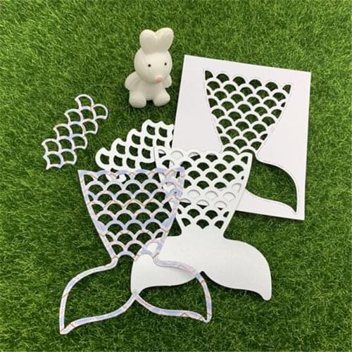 Mermaid Tail Creative Fish scales Cover Metal Cutting Dies scrapbooking Paper Craft Handmade Card Album Punch Art Cutter