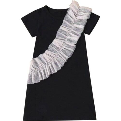 Summer Girl Dress Lace Ruffles Kids Casual Dress Onepiece Clothes