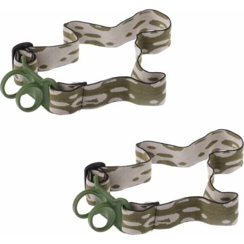 BGEKTOTH Hot 2 Pcs Headband Elastic Hands Free Headlamp Strap For 22-30mm Torch Flashlight Rotating 360-degree Design