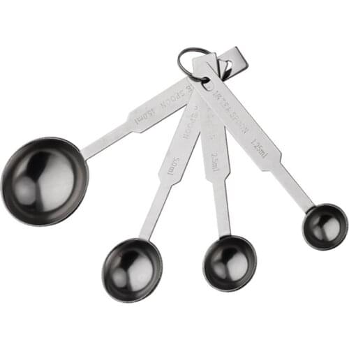 Stainless Steel Measuring Spoon Scale Stackable Kitchen Measuring Cups and Spoons Set for Baking Coffee Measuring Tools