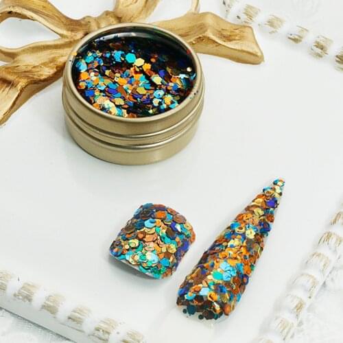 1 Box Chameleon Chunky Sparkly Glitter Color Changing Iridescent Glitter For Resin Trumbers Cosmetic Holographic Chunky Glitter