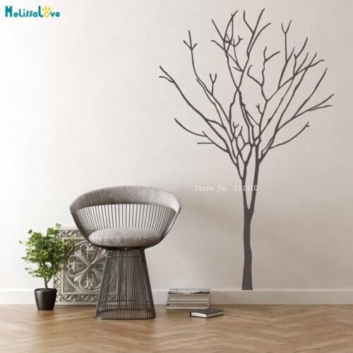Tree Sticker Decal Wall Birch Art Vinyl Nursery Stickers Nature Botanical Trees Forest Decor Natural Big Winter Peel YT3690