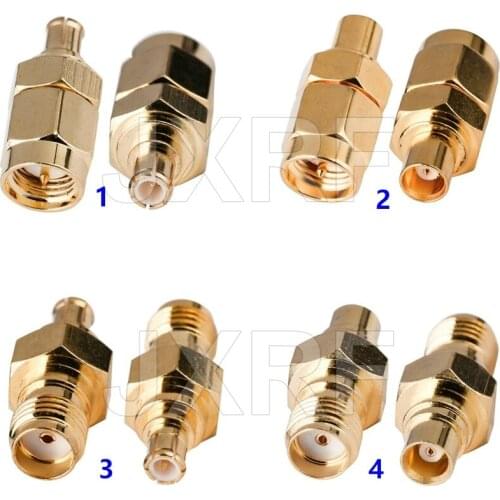 JXRF Connector 2PCS SMA Male Female to MCX Male Female Adapter RF Coaxial Connector