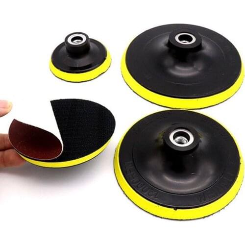 Self-adhesive Polishing Pad 3"/4"/5"/6"/7" Sandpaper Sucker Disc Flocking Sandpaper Sucker Self-adhesion Tray M14 M10