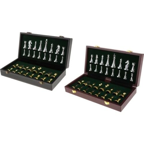 Chess Game Chess Set Foldable Chessboard with Storage Box and 32x Chess Pieces Travel Game for Adult