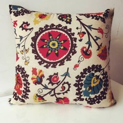 Mediterranean Style cotton Linen Pillowcase Modern Sofa Waist Pillow Case Home living Room Decoration Pillow Covers