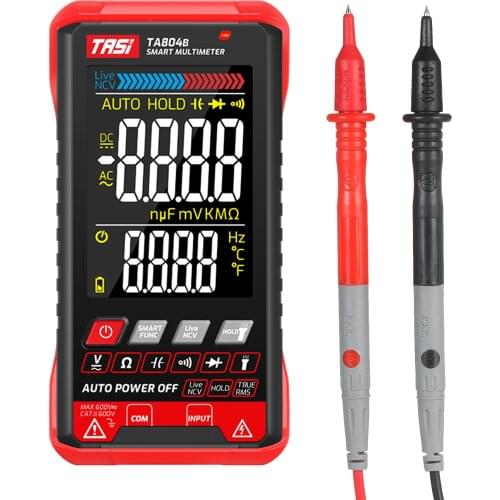 TASI TA804A/TA804B Digital Multimeter Professional Auto Tester True RMS Multimeter Ultra-Thin Intelligent OHM NCV Voltage Meter