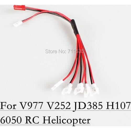 USB Charging Cable 5 in 1 Charger Line Parts For WLToys V977 V252 JD385 H107 6050 3D 2.4GHz Remote Control RC Helicopter